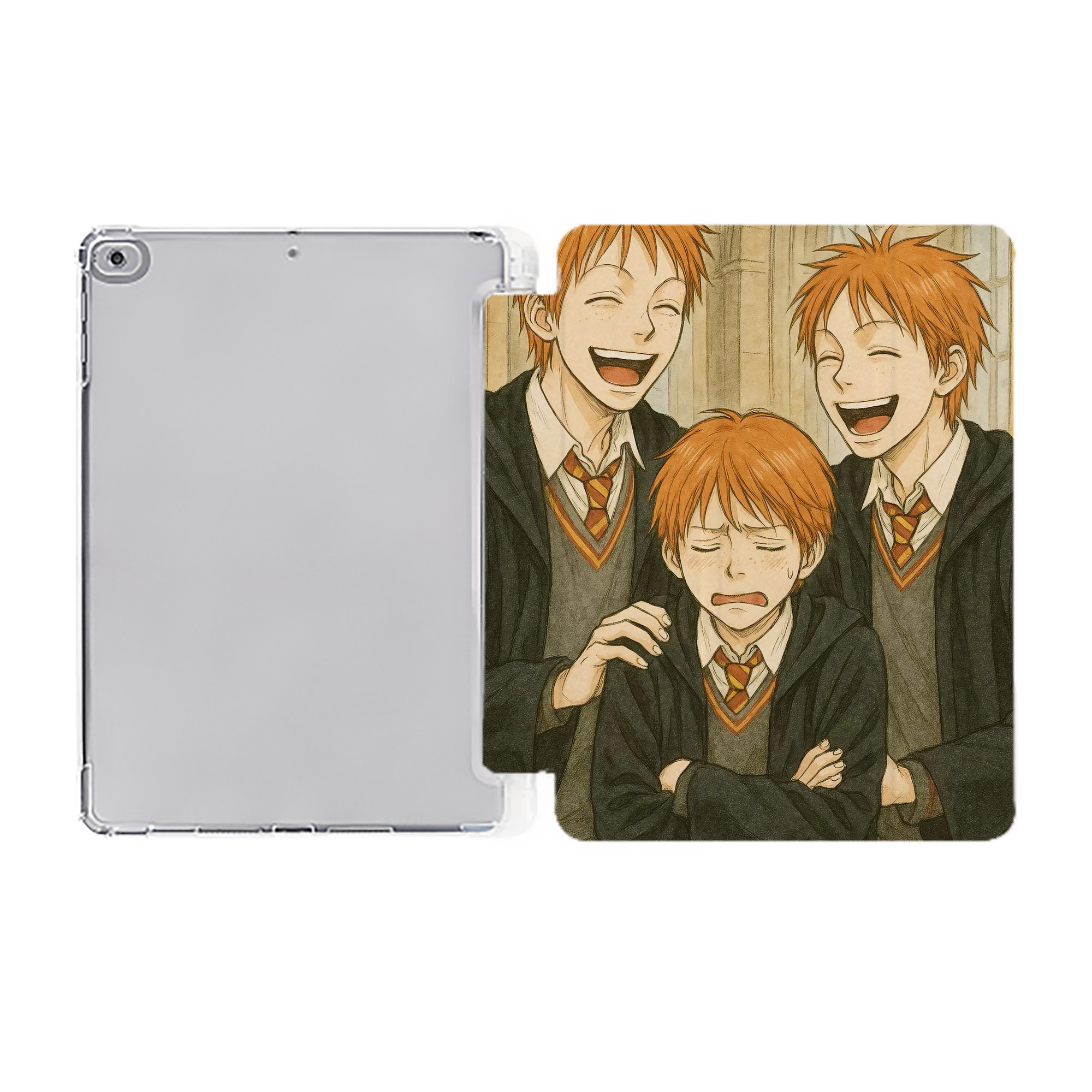 （画像用） Harry Potter ハリー・ポッターシリーズ IPad ケース ペン収納付き 三つ折りスタンド PUレザー×シリコン 対応機種9.5/10.5/10.9インチ